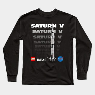 Saturn V in living bricks! Long Sleeve T-Shirt